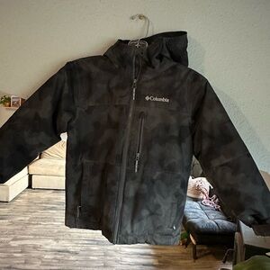 Columbia Charcoal Camouflage Hooded Jacket